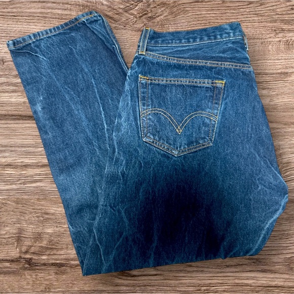 Levis 501XX Blue Button Fly Jeans, 90s Y2K, Size 34 x 28 - Picture 7 of 14